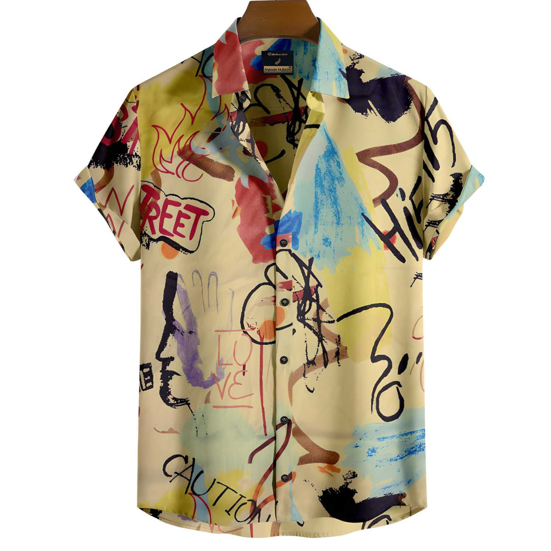 Rayon Printed Half Sleeves Regular Fit Mens Casual Shirt