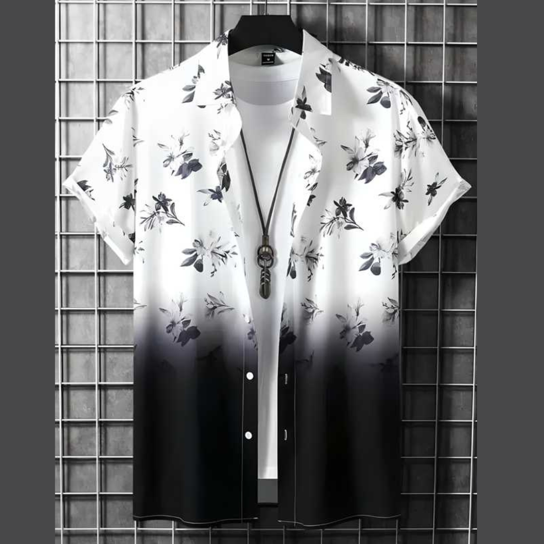Lycra Blend Printed Half Sleeves Regular Fit Mens Casual Shirt