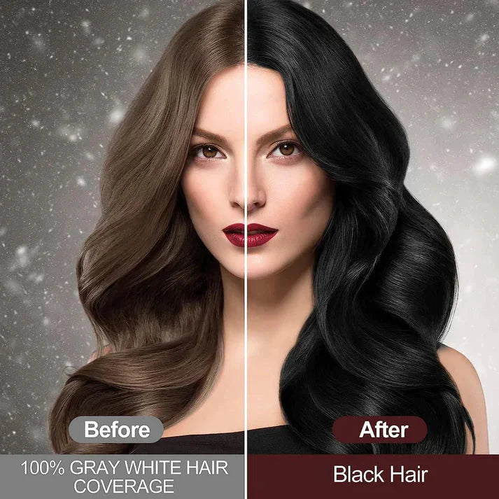 BLACK HAIR DYE SHAMPOO 3-IN-1 (NO SIDE EFFECT) - 100ml - Buy 1 Get 1 Free 🔥