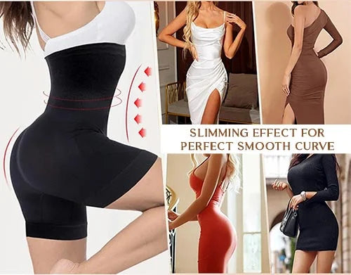 4-in-1 Shaper - Quick Slim Shape Wear Tummy, Back, Thighs, Hips - Black/Effective Seamless Tummy Tucker Shapewear Body Shaper