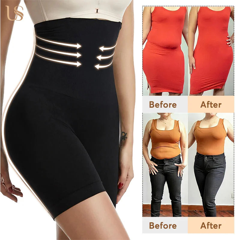 4-in-1 Shaper - Quick Slim Shape Wear Tummy, Back, Thighs, Hips - Black/Effective Seamless Tummy Tucker Shapewear Body Shaper