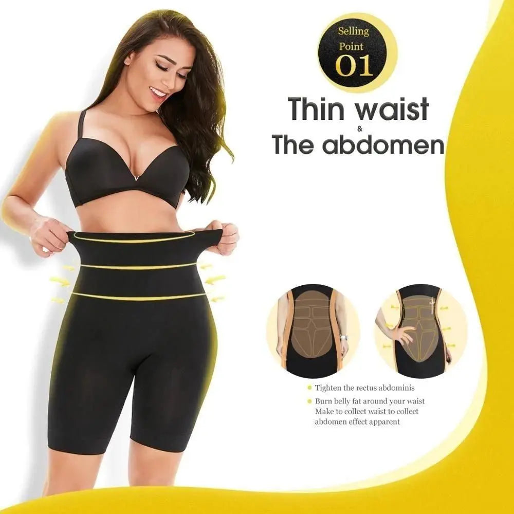 4-in-1 Shaper - Quick Slim Shape Wear Tummy, Back, Thighs, Hips - Black/Effective Seamless Tummy Tucker Shapewear Body Shaper