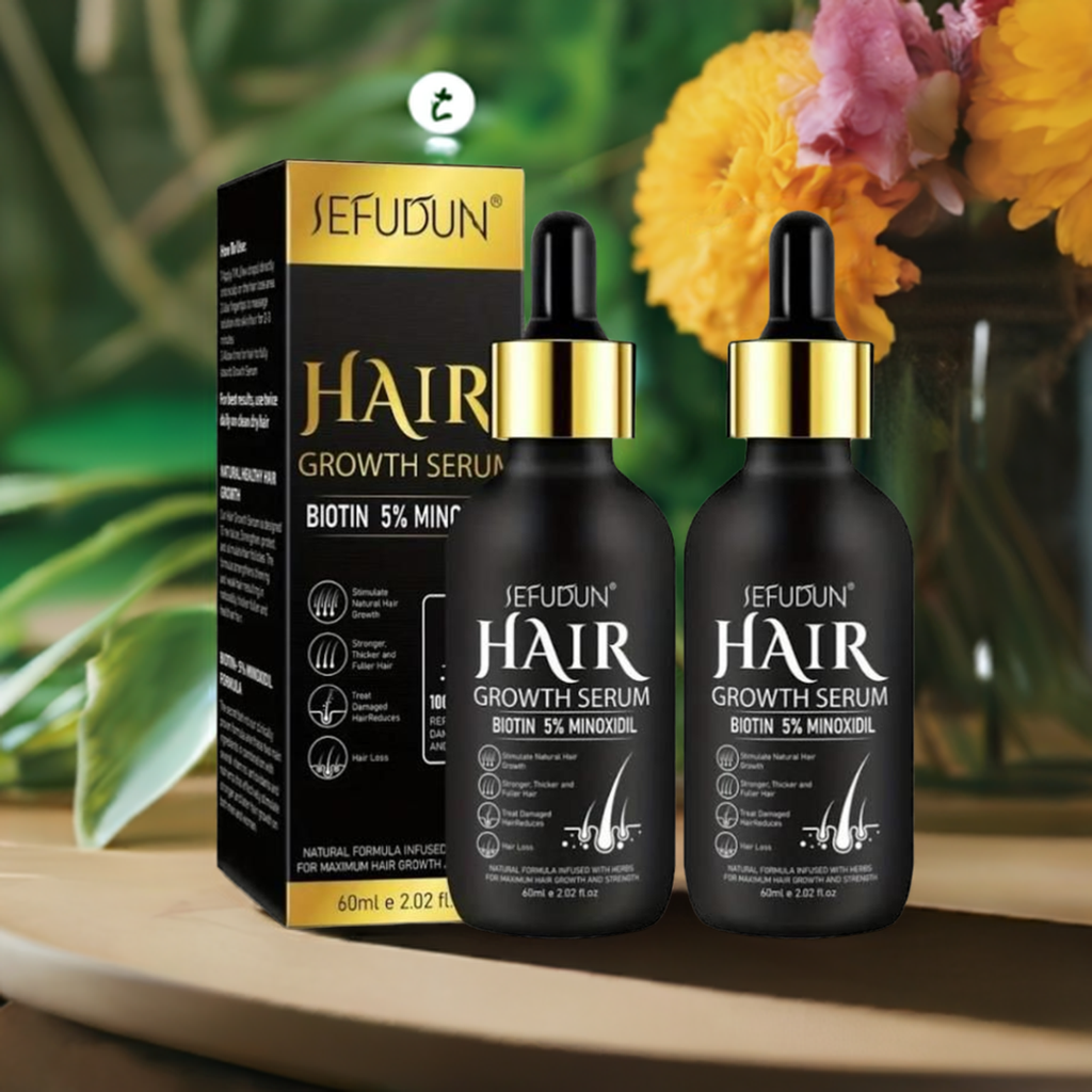 Hair Growth Serum with Biotin 60ML(Pack Of 2) - Buy 1 Get 1 Free